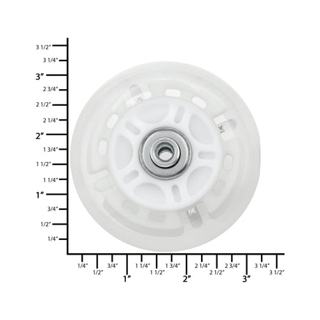 Ohio Travel Bag 80mm White, In-line skate wheel with LED Lights, PolyUrethane, #L-3892-WHT L-3892-WHT