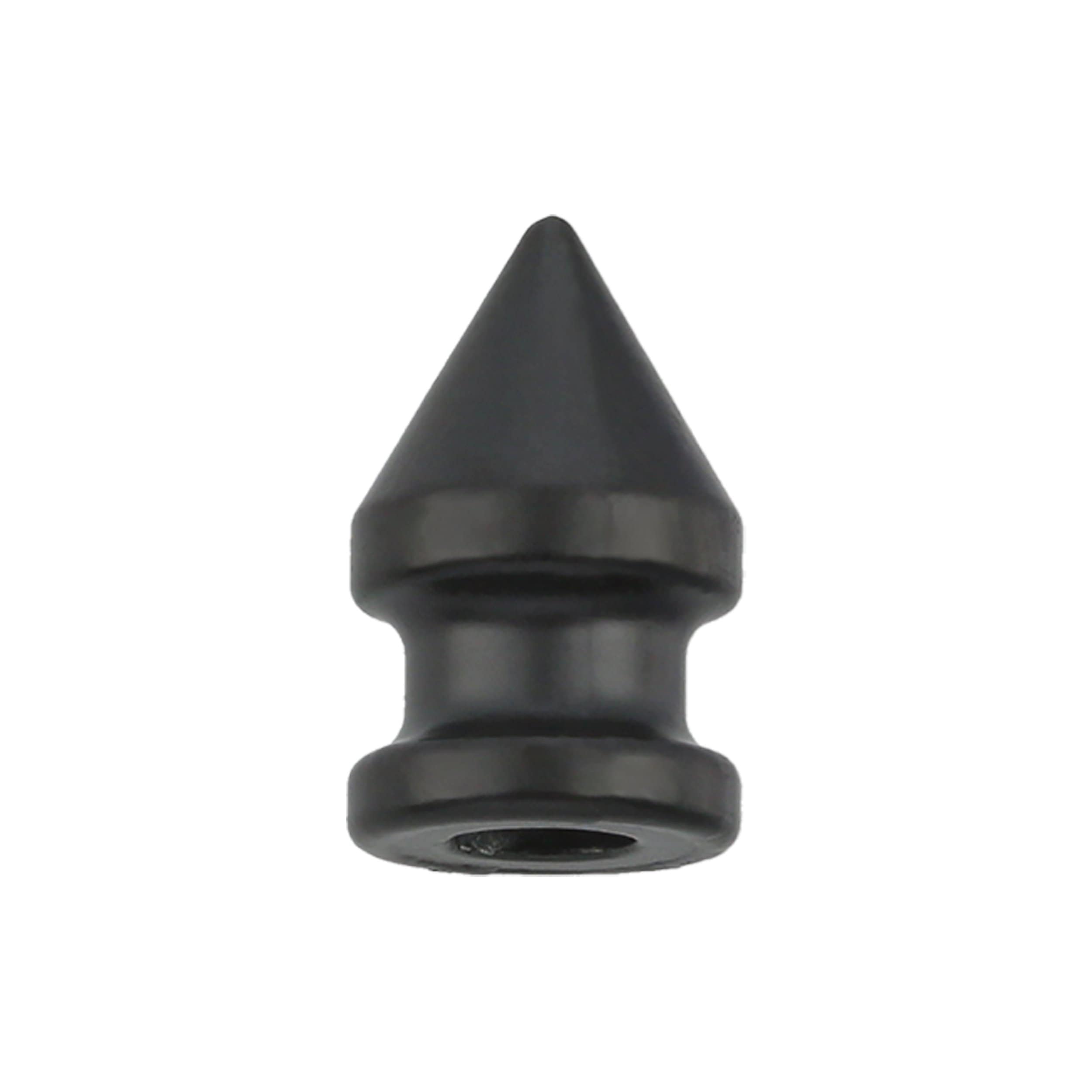 8mm Black, Spike Stud, Zinc Alloy - PK10, #C-1167-BLK
