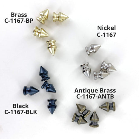 Ohio Travel Bag 8mm Brass, Spike, Zinc Alloy, #C-1167-BP C-1167-BP
