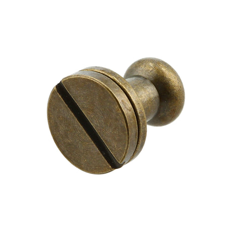 Ohio Travel Bag 9mm Antique Brass, Collar Button, Solid Brass, #P-2134-ANTB P-2134-ANTB