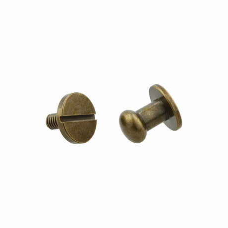 Ohio Travel Bag 9mm Antique Brass, Collar Button, Solid Brass, #P-2134-ANTB P-2134-ANTB