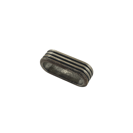 Ohio Travel Bag Adornments 20mm Antique Silver, Oblong Slide-on Ornament, Zinc Alloy, #B-330 B-330