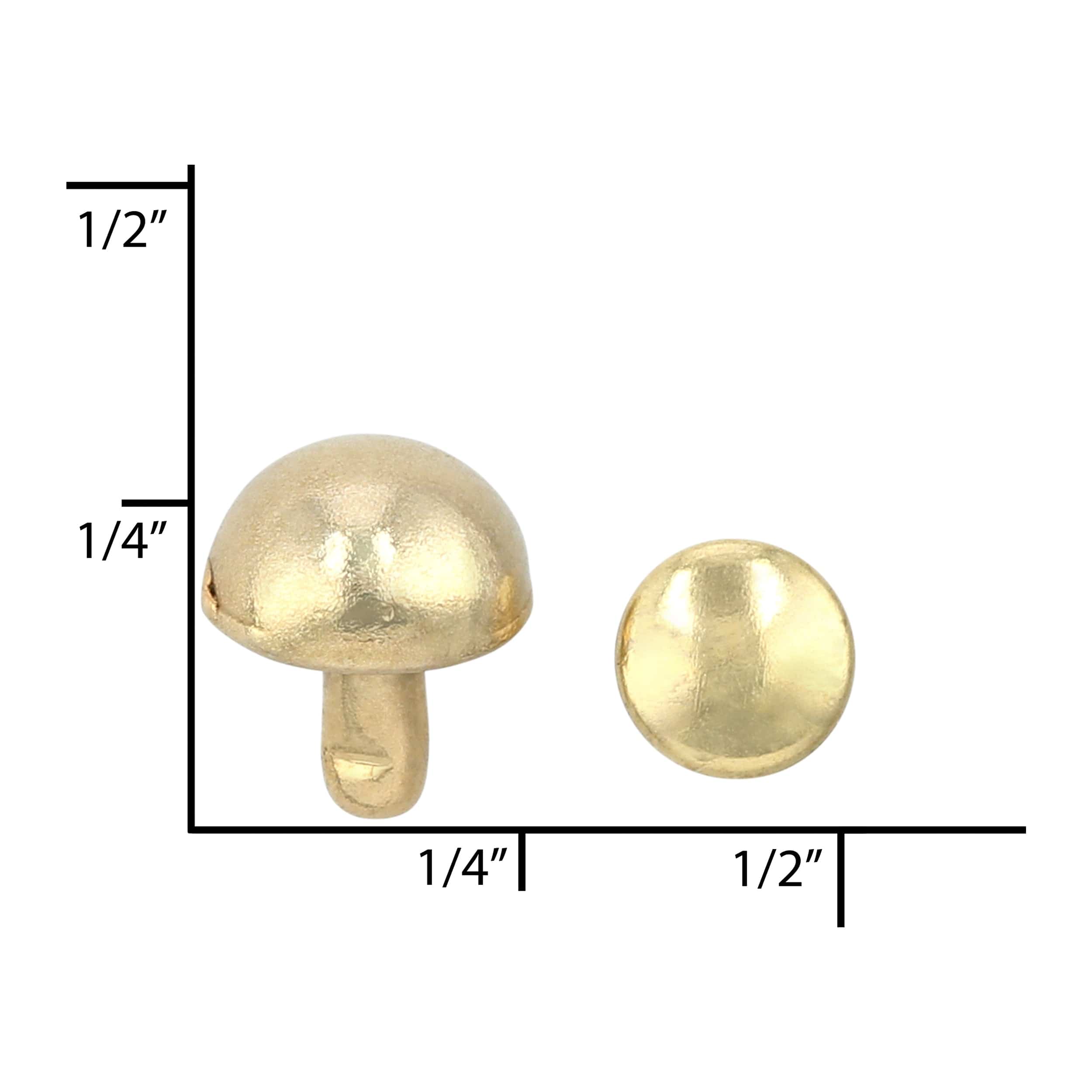 7mm Gold, Dome Top Rivet Stud, Steel - PK5 – Weaver Leather Supply