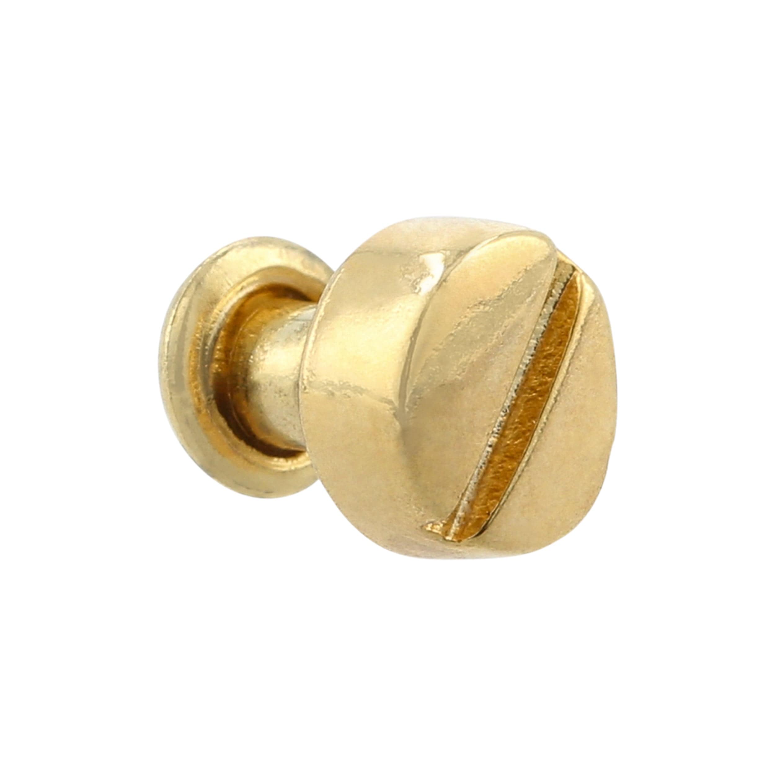 7mm Shiny Gold, Flat Screw Top Rivet Stud, Steel - PK5 – Weaver