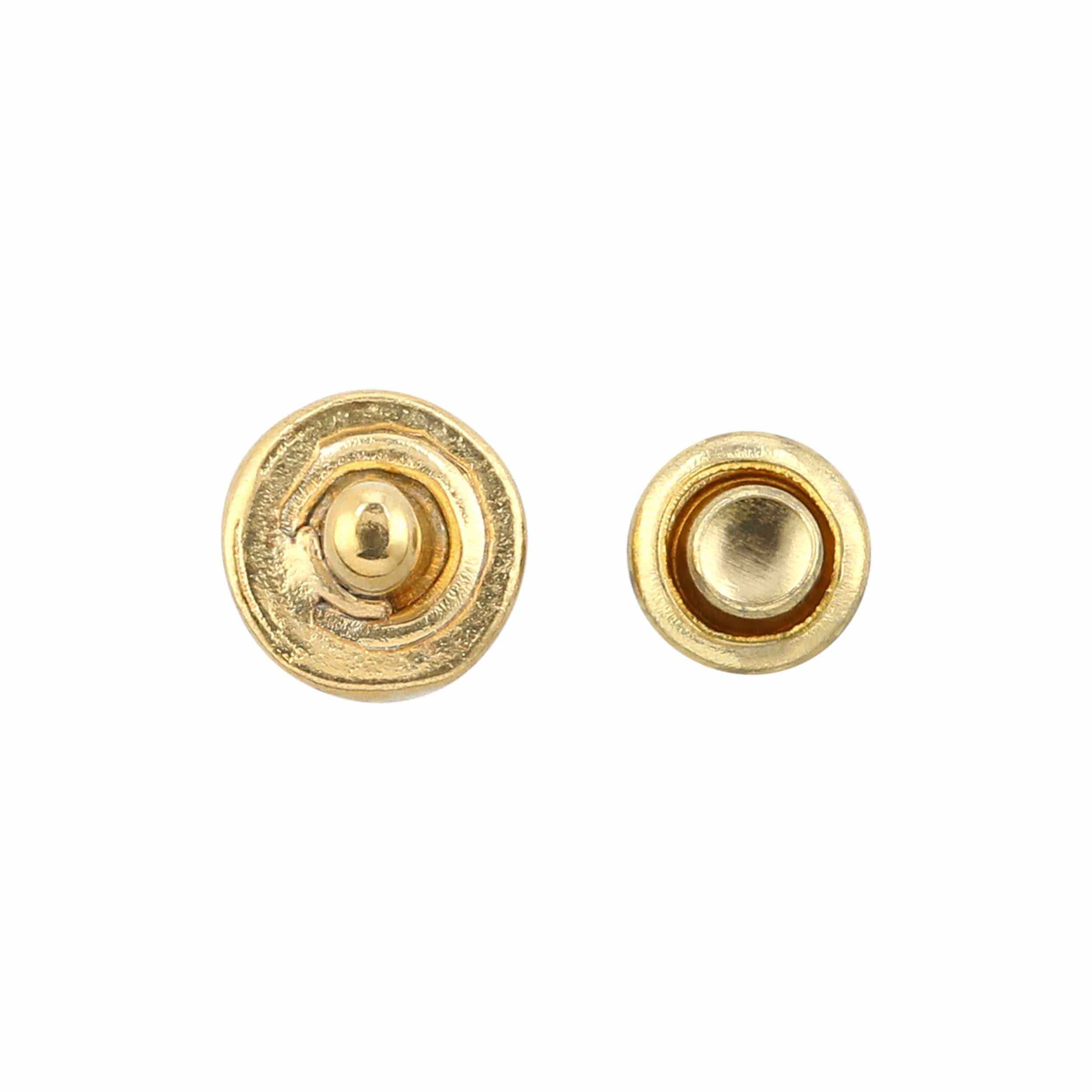 vyw 50'sVINTAGE GOLD RIVET CALIFORNIAデニム 7mm Shiny Gold, Flat Screw Top Rivet Stud, Steel - PK5 – Weaver