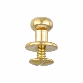 Ohio Travel Bag Adornments 7mm Gold, Collar Button w/Screw, Solid Brass, #P-1700-GOLD P-1700-GOLD