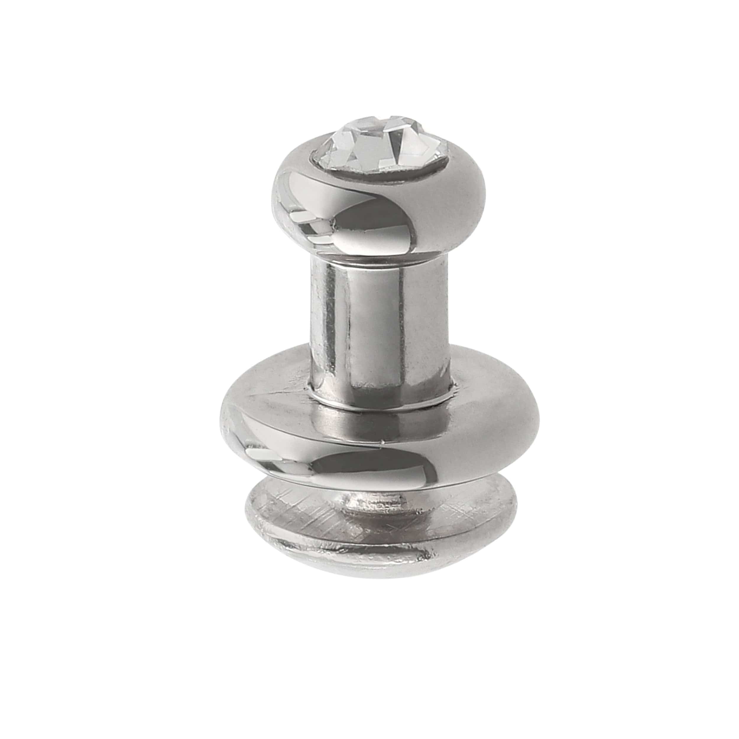 9.5mm, Nickel, Rinestone Collar Button Stud - PK5 – Weaver Leather