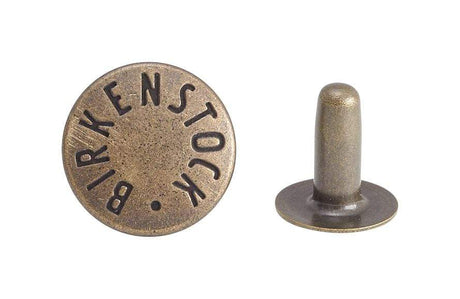 Ohio Travel Bag Birkenstock 1/2" Antique Brass, Birkenstock Rivet With Cap, Zinc Alloy, #C-1499-ANTB C-1499-ANTB