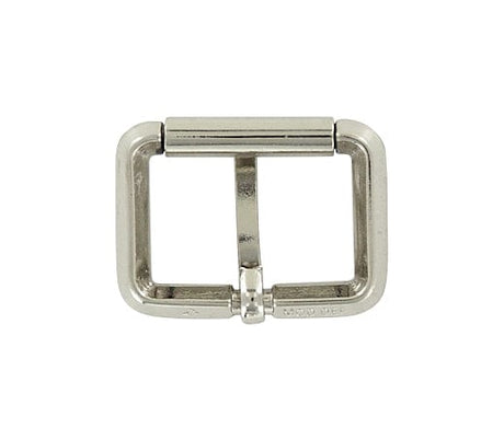 Ohio Travel Bag Buckles 1 1/8" Nickel, Beveled Heel Bar Roller Buckle, Zinc Alloy, #C-1984-NIC C-1984-NIC