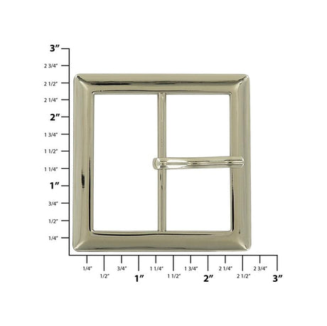 Ohio Travel Bag Buckles 2" Nickel, Center Bar Buckle, Zinc Alloy, #C-1854-NIC C-1854-NIC