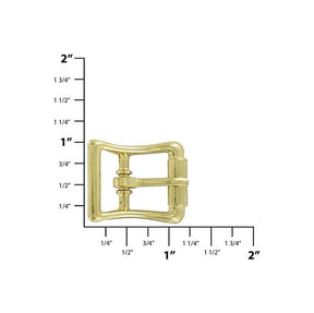 Ohio Travel Bag Buckles 5/8" Brass, Immitation Roller Center Bar Buckle, Zinc Alloy, #C-54-5-8-BP C-54-5-8-BP