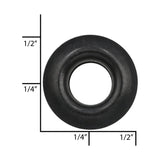 Ohio Travel Bag Fasteners #0 Black, Gromet with Washer, Solid Brass - 12 pk, #GROM-0-BLK GROM-0-BLK