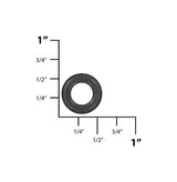Ohio Travel Bag Fasteners #0 Black , Plain Washer Only, Solid Brass Black - 12pk, #GROM-0-BLK-WASH GROM-0-BLK-WASH