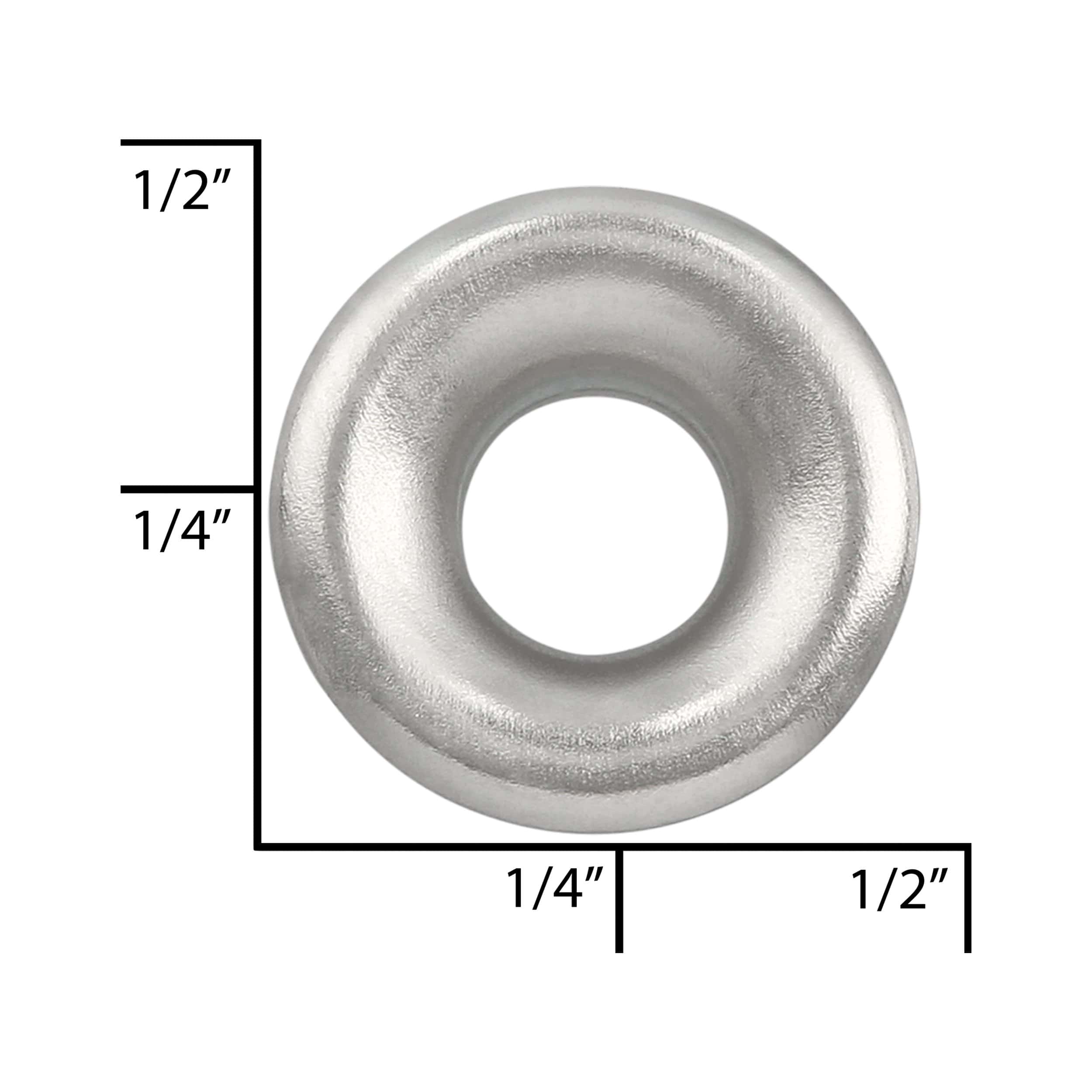 Ohio Travel Bag Fasteners #00 Nickel, Grommet with Washer, Solid Brass - 24 pk, #GROM-00-SBN GROM-00-SBN
