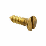 Ohio Travel Bag Fasteners 1/4" Brass, #1 Flat Round Head Wood Screw, Solid Brass, #WS-1-1-4-FH WS-1-1-4-FH