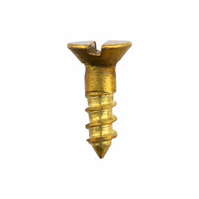 Ohio Travel Bag Fasteners 1/4" Brass, #1 Flat Round Head Wood Screw, Solid Brass, #WS-1-1-4-FH WS-1-1-4-FH