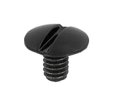 Ohio Travel Bag Fasteners 1/4" Glossy Black, Screw Only, Solid Brass, #L-156SC-1-4BLK L-156SC-1-4BLK