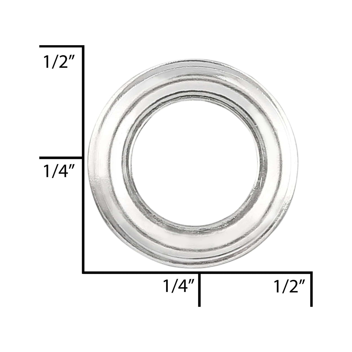 Ohio Travel Bag Fasteners 1/4" Nickel, Washer, Steel - 24 pk, #A-400-NP A-400-NP