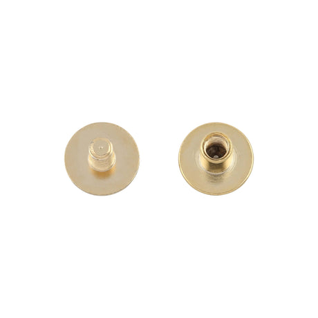 Ohio Travel Bag Fasteners 1/4" Shiny Gold, Flat Top Chicago Screw, Solid Brass, #P-2334-GOLD P-2334-GOLD
