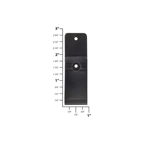 1" Black, Clip, Steel, #C-1515-BLK