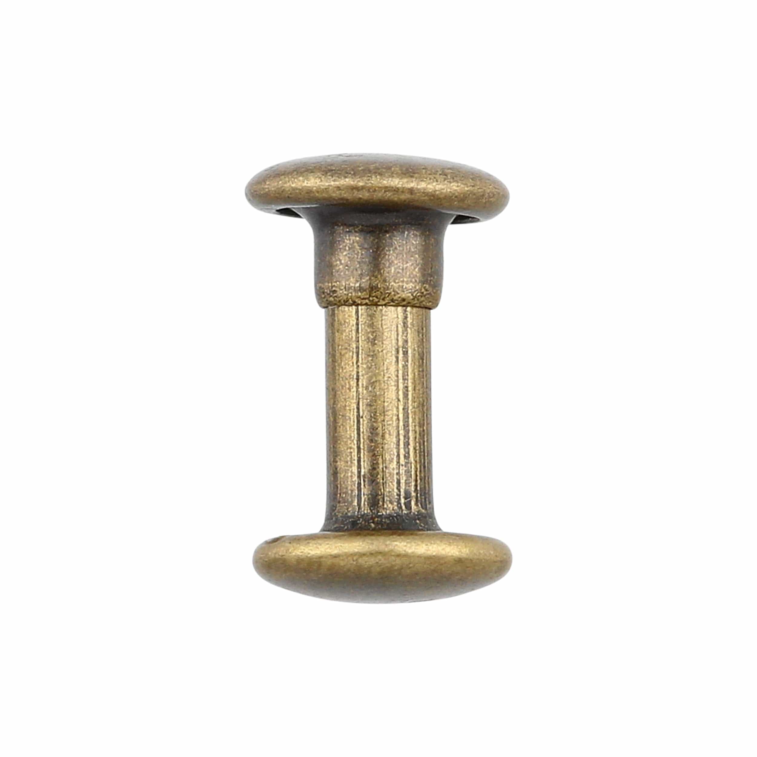 10mm Antique Brass, Double Cap Jiffy Rivet, Iron - PK100 – Weaver