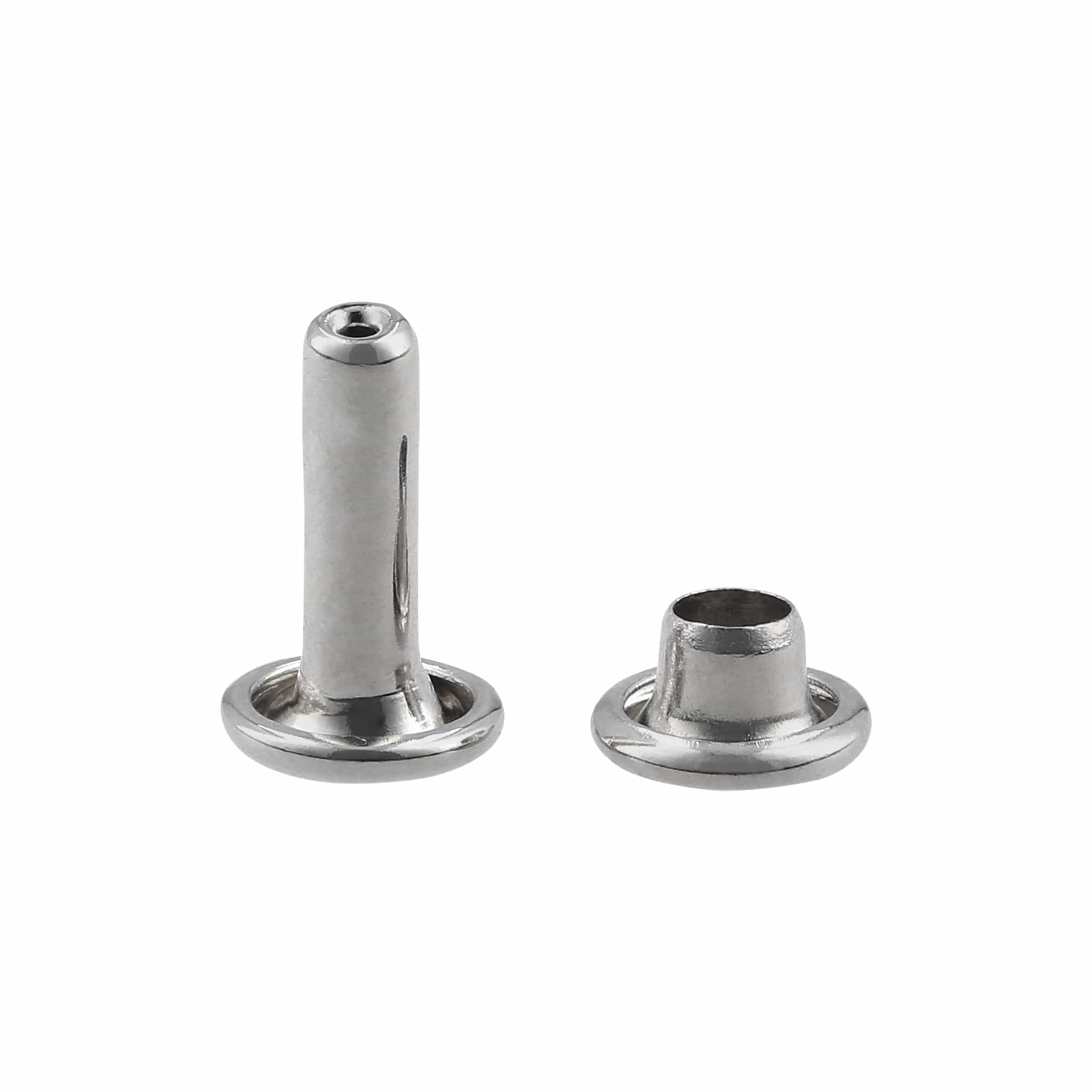 10mm Nickel, Double Cap Jiffy Rivet, Iron - PK100 – Weaver Leather