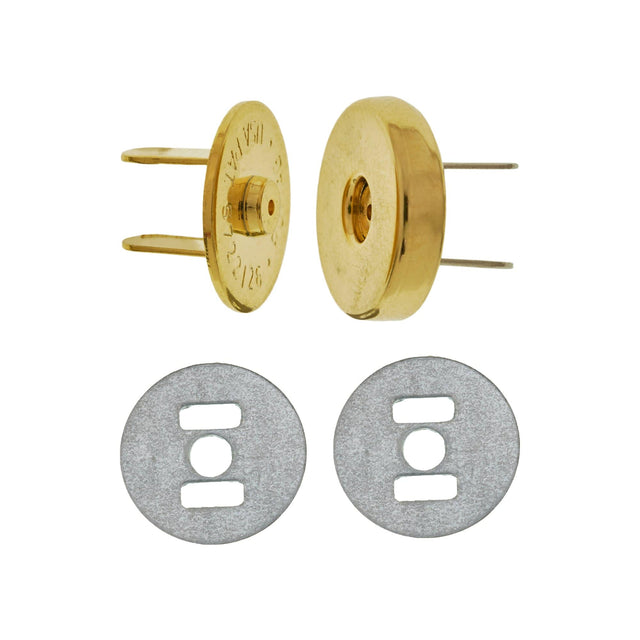 Ohio Travel Bag Fasteners 14mm Gold, Magnetic Snap, Steel, #P-2363-GOLD P-2363-GOLD