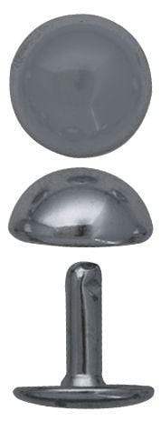 Ohio Travel Bag Fasteners 14mm Nickel, Double Cap Domed Rivet, Steel - 12 pk, #A-414-NP A-414-NP