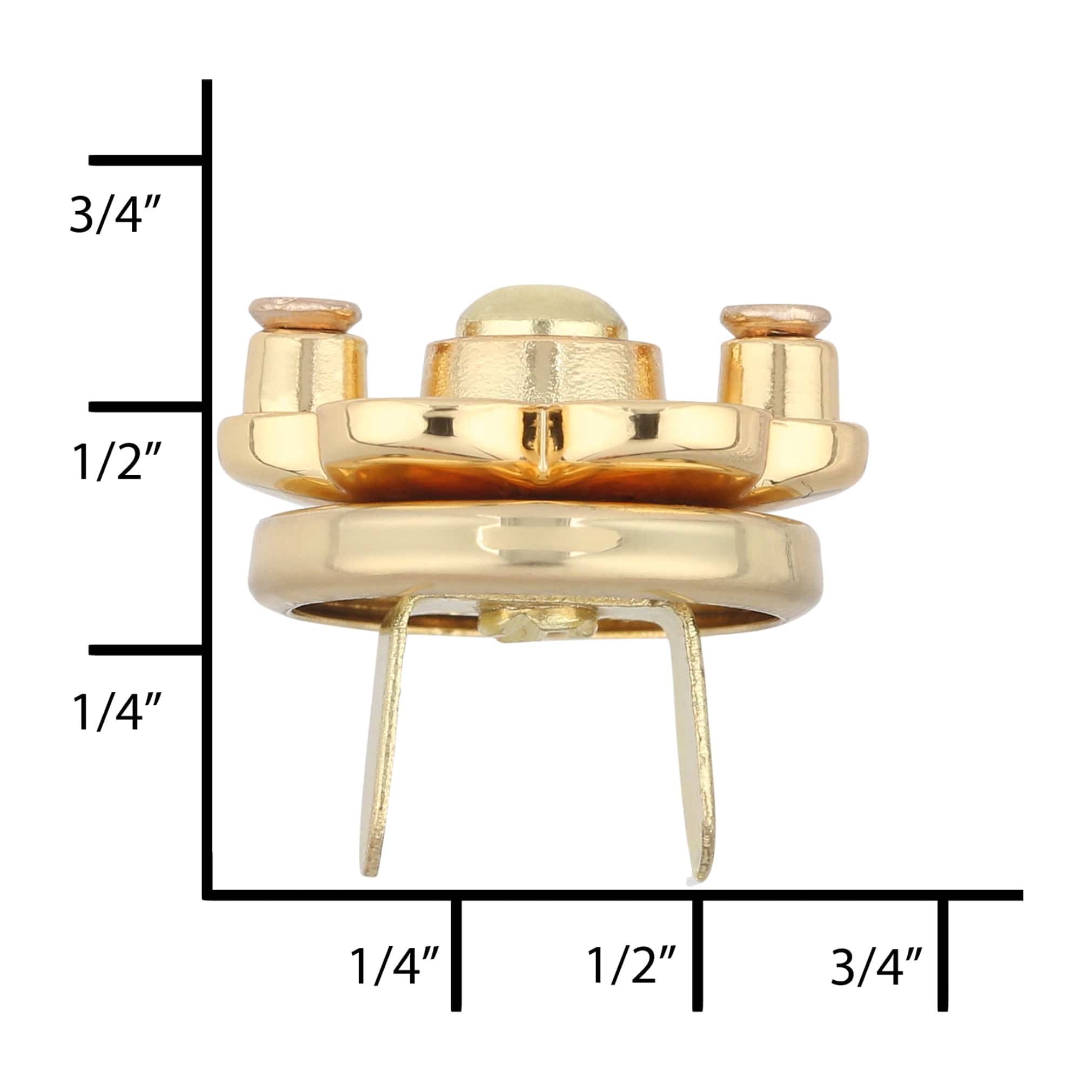 15mm Shiny Gold, Flower Magnetic Snap, Steel – Weaver Leather Supply