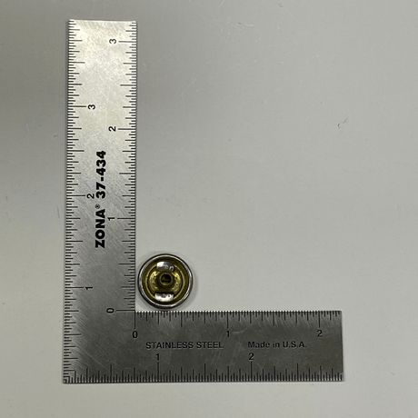 Ohio Travel Bag Fasteners 19/32" Nickel, Lift the Spot Cap, Solid Brass, #19100 19100