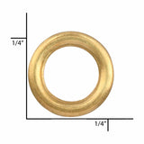 Ohio Travel Bag Fasteners 19/64" Brass, Washer, Steel  - 36 pk, #A-402-BP A-402-BP