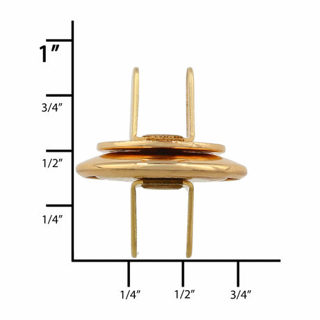 Ohio Travel Bag Fasteners 19mm Gold, Beveled Low Profile Magnetic Snap, Steel, #P-2407-GOLD P-2407-GOLD