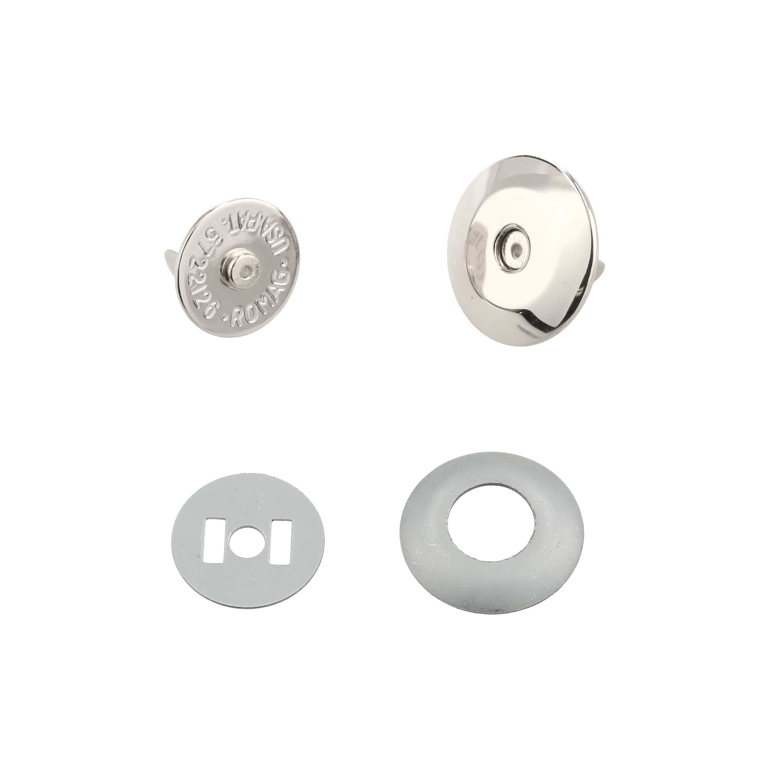 ヒナ 19mm Nickel, Beveled Low Profile Magnetic Snap, Steel – Weaver