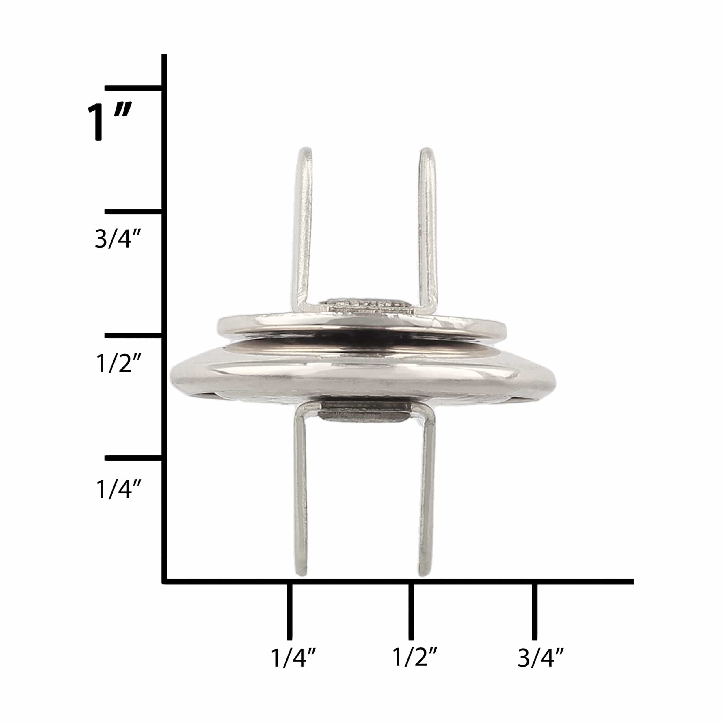 19mm Nickel, Beveled Low Profile Magnetic Snap, Steel – Weaver