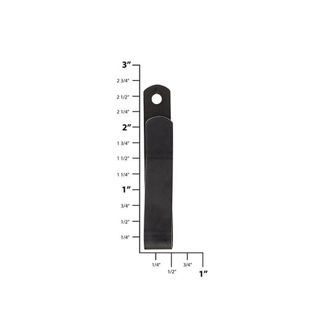 2 1/4" Black, Clip, Steel