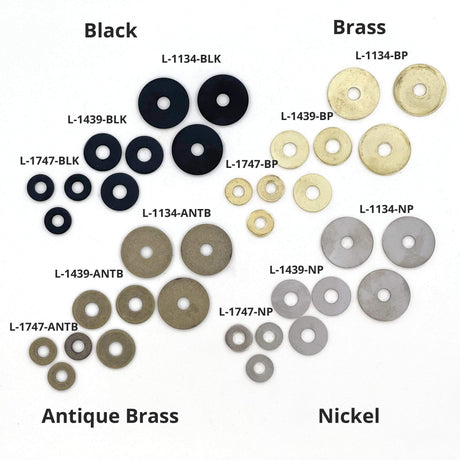 Ohio Travel Bag Fasteners 3/8" Black, Washer, Steel - 24pk, #L-1747-BLK L-1747-BLK