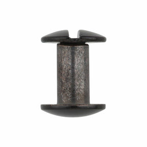 Ohio Travel Bag Fasteners 3/8" Glossy Black, Chicago Screw, Solid Brass, #L-156-3-8BLK L-156-3-8BLK