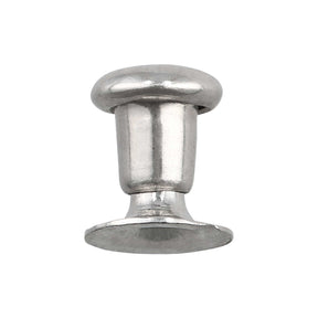 Ohio Travel Bag Fasteners 4mm Nickel, SIngle Cap Jiffy Rivets, Steel, #A-444-NP A-444-NP