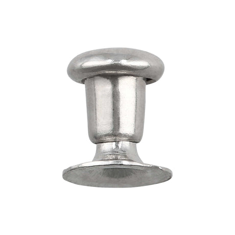 Ohio Travel Bag Fasteners 4mm Nickel, SIngle Cap Jiffy Rivets, Steel, #A-444-NP A-444-NP
