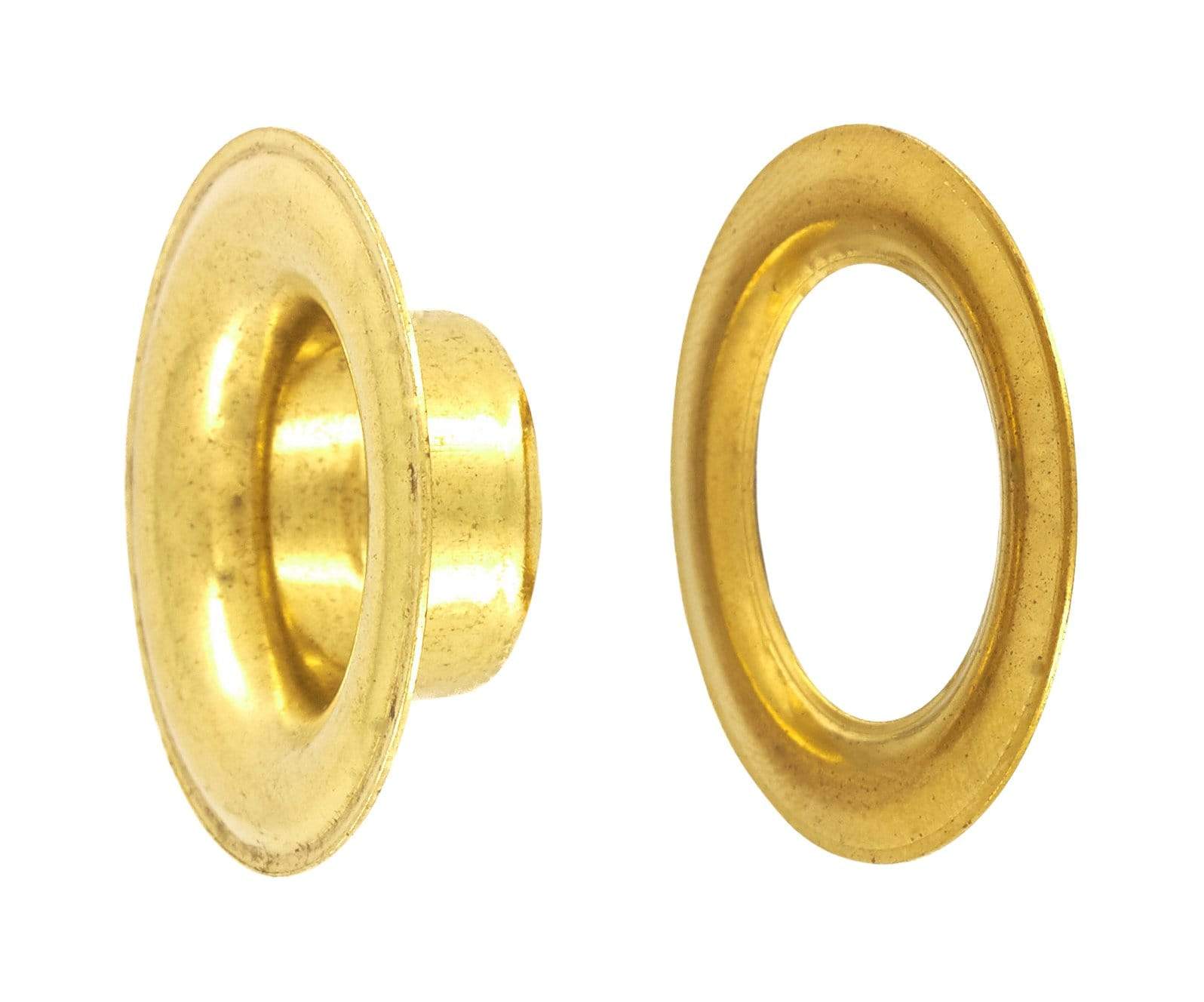 Ohio Travel Bag Fasteners #5 Brass, Grommet with Washer, Solid Brass, #GROM-5-SB GROM-5-SB