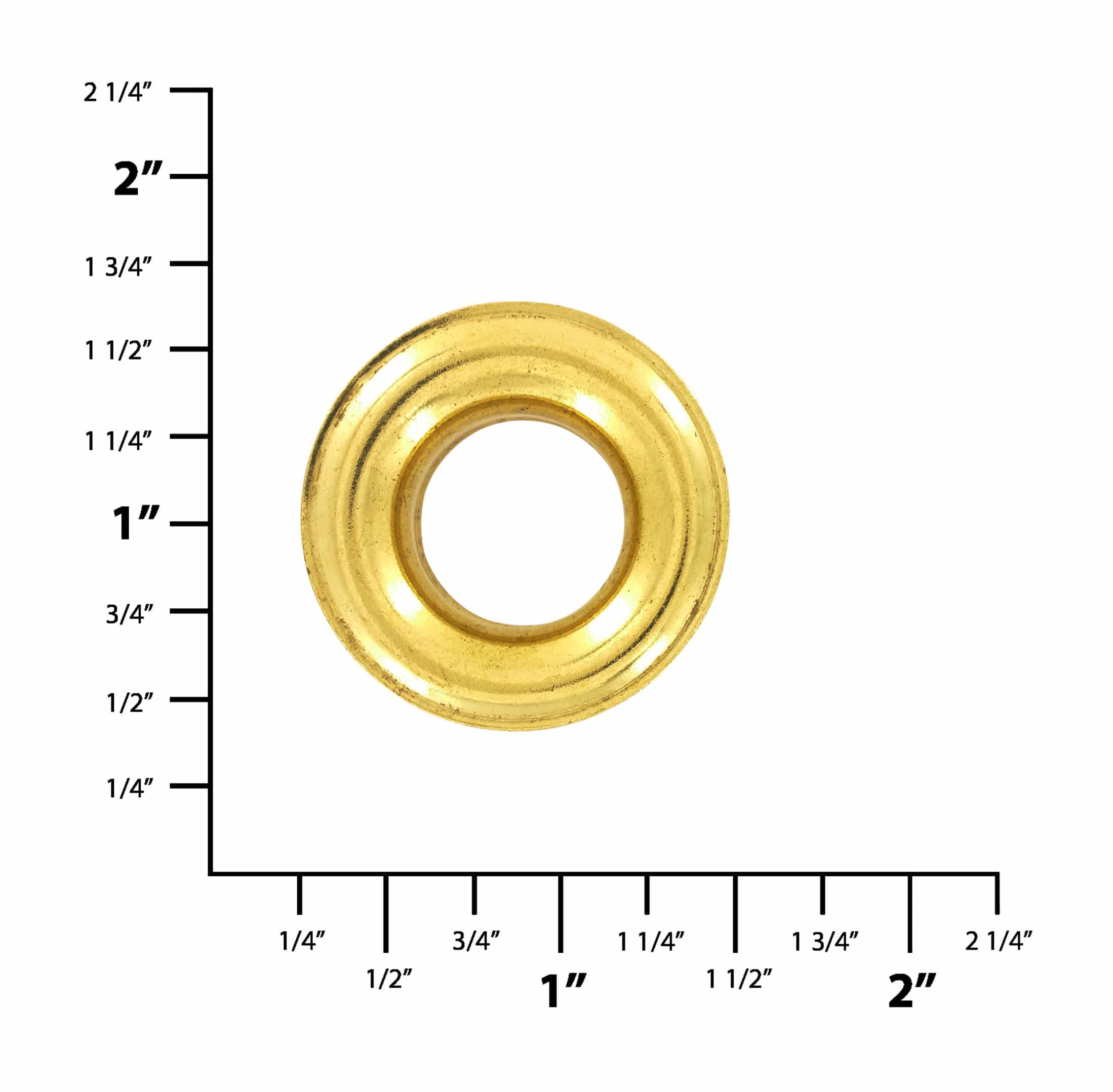 Ohio Travel Bag Fasteners #5 Brass, Grommet with Washer, Solid Brass, #GROM-5-SB GROM-5-SB