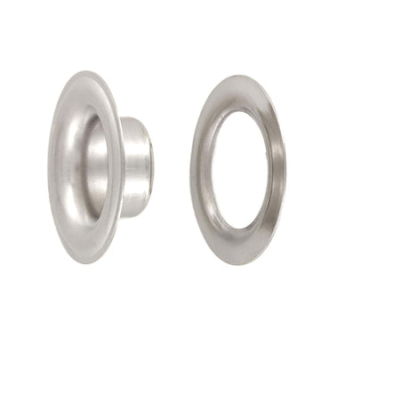 Ohio Travel Bag Fasteners #5 Nickel, Grommet with Washer, Solid Brass, #GROM-5-SBN GROM-5-SBN