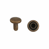 Ohio Travel Bag Fasteners 6mm Antique Brass, Double Capped Rivet, Steel, #A-337-ANTB A-337-ANTB