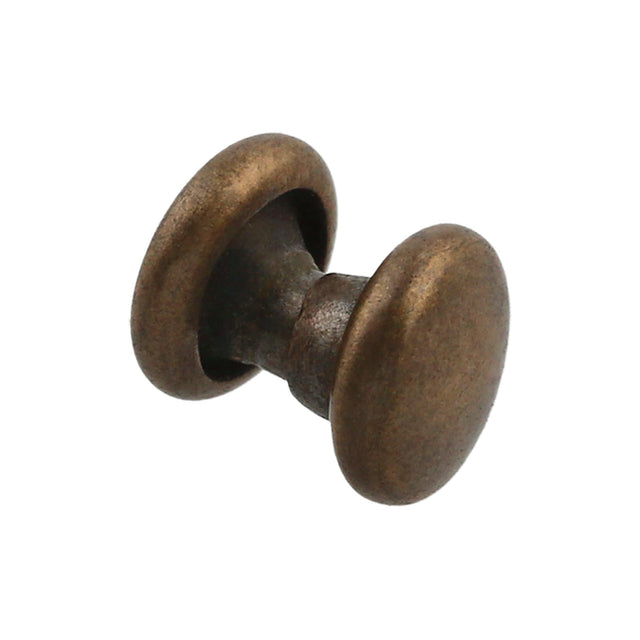 Ohio Travel Bag Fasteners 6mm Antique Brass, Double Capped Rivet, Steel, #A-337-ANTB A-337-ANTB