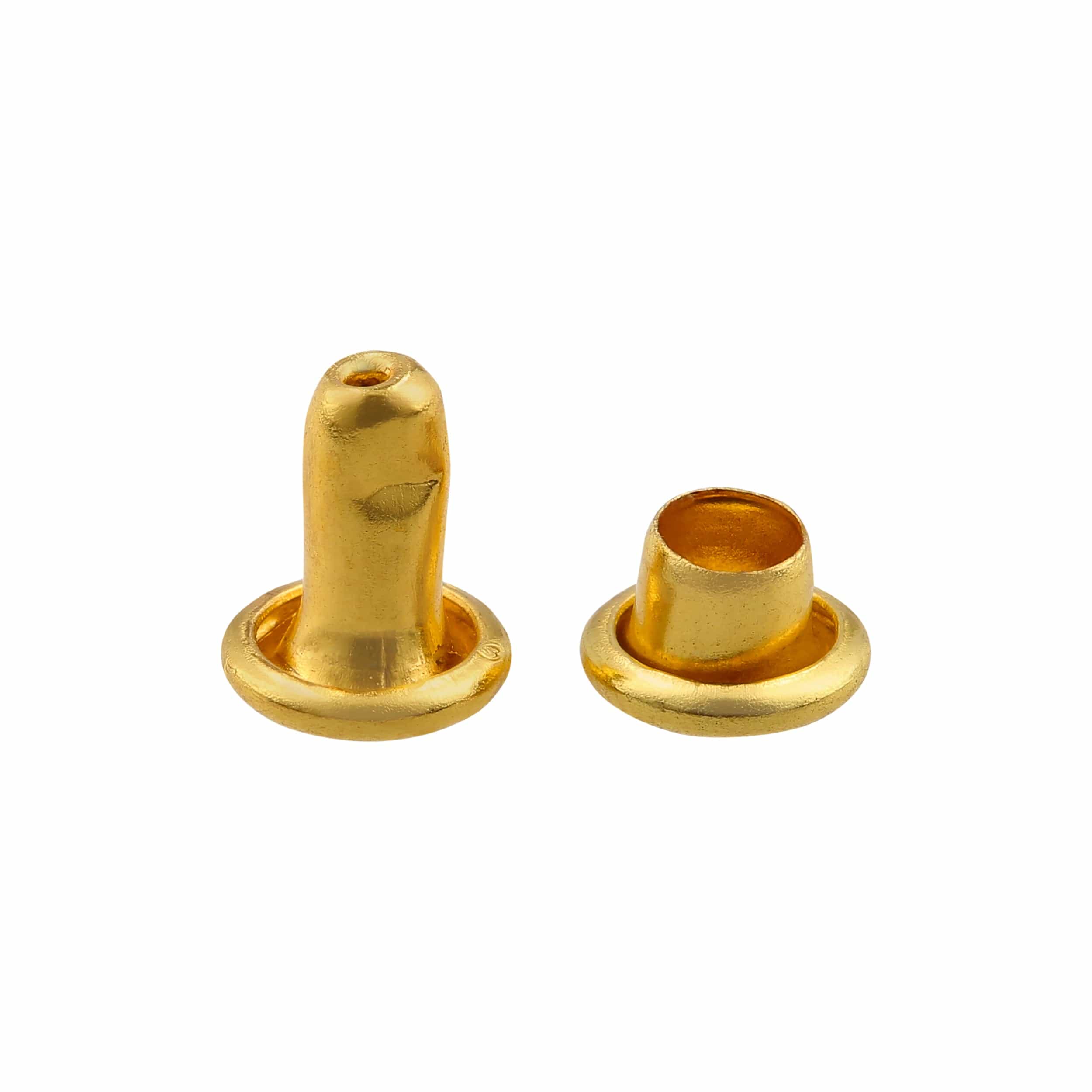 Ohio Travel Bag Fasteners 6mm Gold, Double Cap Jiffy Rivet, Steel, #A-340-GOLD A-340-GOLD