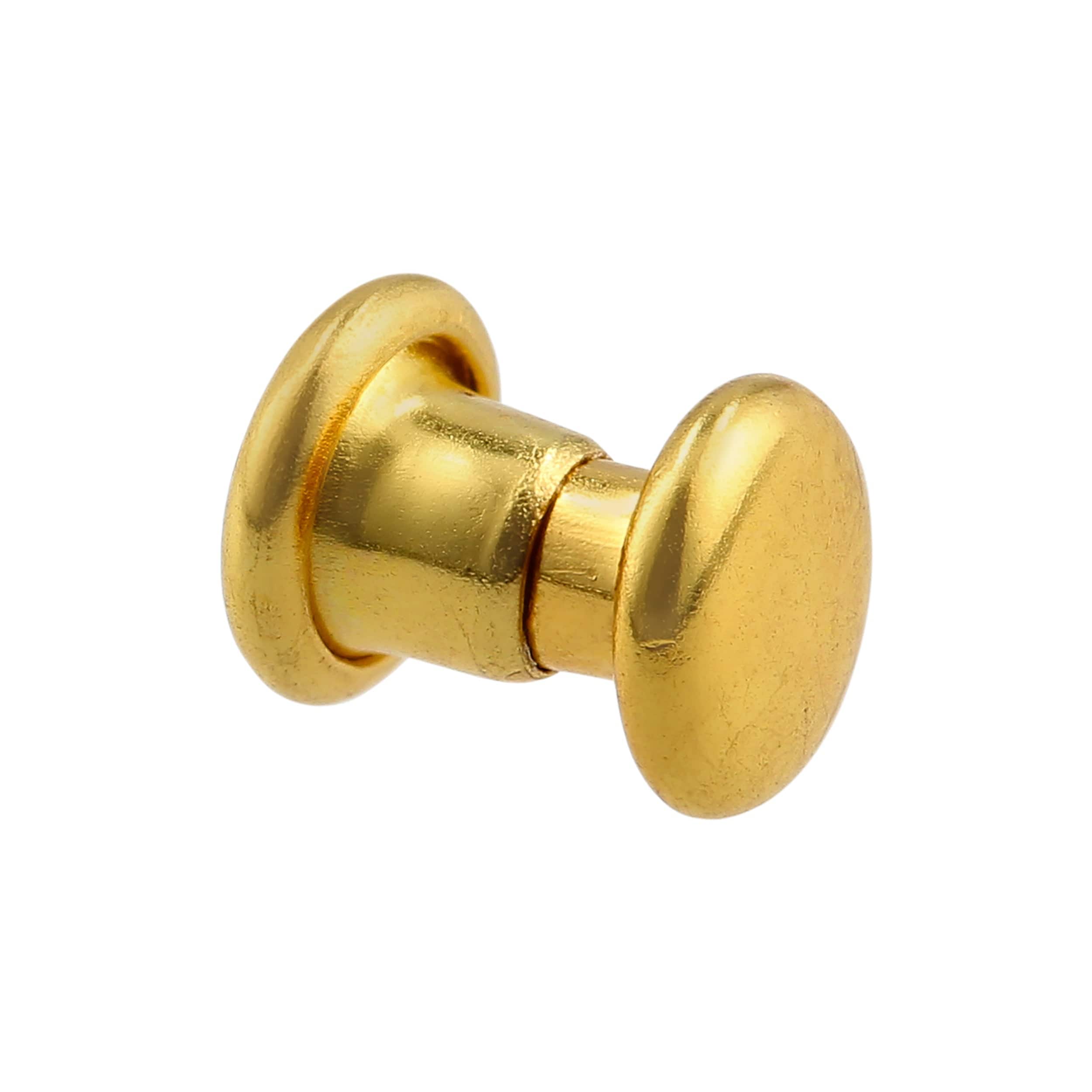 6mm Gold, Double Cap Jiffy Rivet, Iron - Pk100 – Weaver Leather Supply