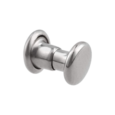 Ohio Travel Bag Fasteners 6mm Nickel, Double Cap Jiffy Rivet, Steel, #A-340-NP A-340-NP