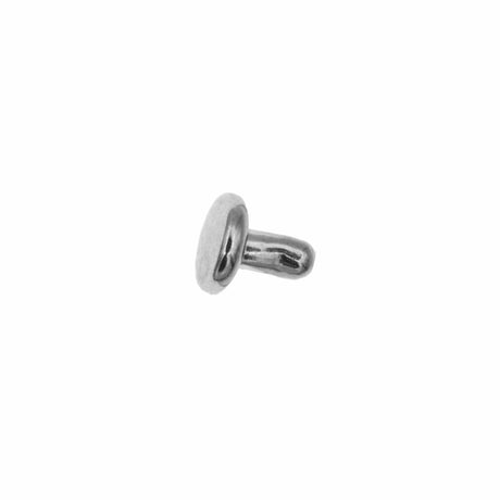 Ohio Travel Bag Fasteners 6mm Nickel Plate, Double Cap Jiffy Rivet, Steel, #A-337-NP A-337-NP
