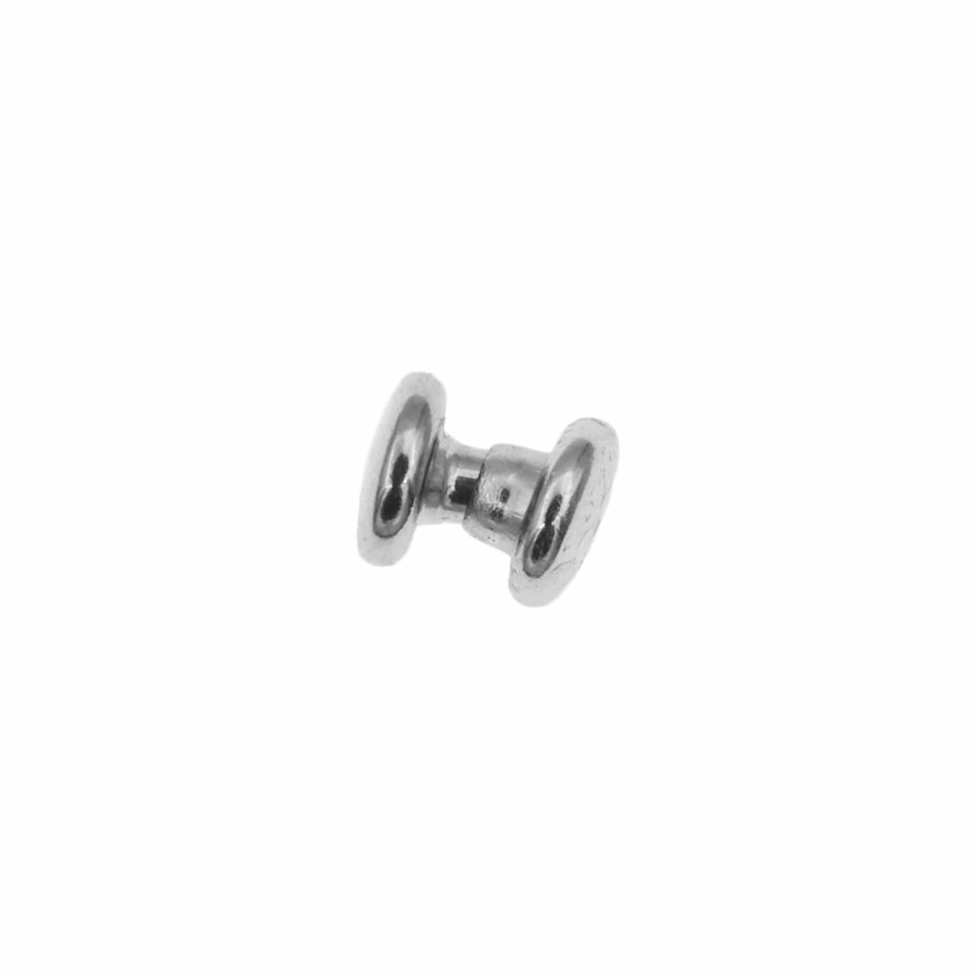 Ohio Travel Bag Fasteners 6mm Nickel Plate, Double Cap Jiffy Rivet, Steel, #A-337-NP A-337-NP