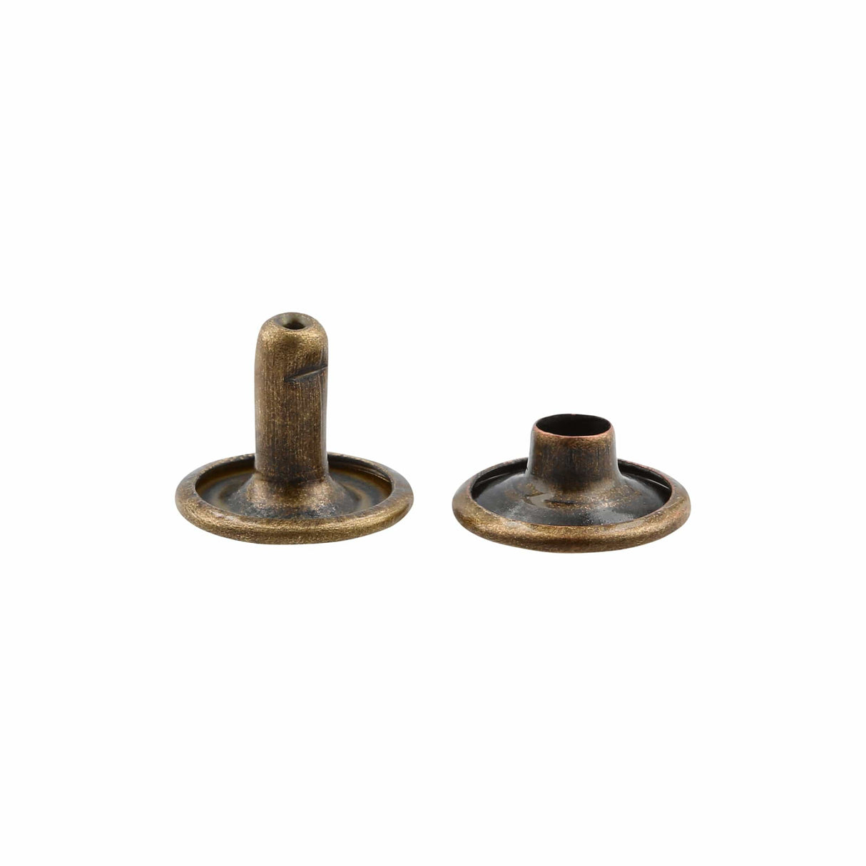 Ohio Travel Bag Fasteners 7mm Antique Brass, Double Cap Jiffy Rivets, Steel, #A-312-ANTB A-312-ANTB
